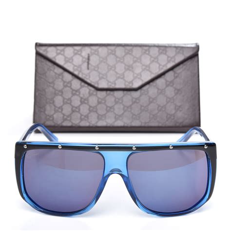 gucci gg 3705/s|GUCCI Studded Shield Sunglasses GG 3705/S Grey.